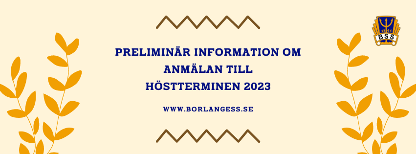 image: Höstterminen 2023 - preliminär information om anmälan